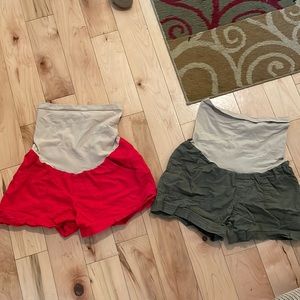 Motherhood Maternity Shorts - Two Pairs